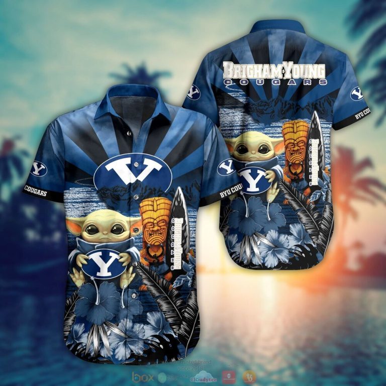 BYU Cougars NCAA Baby Yoda Hawaiian Shirt Shorts