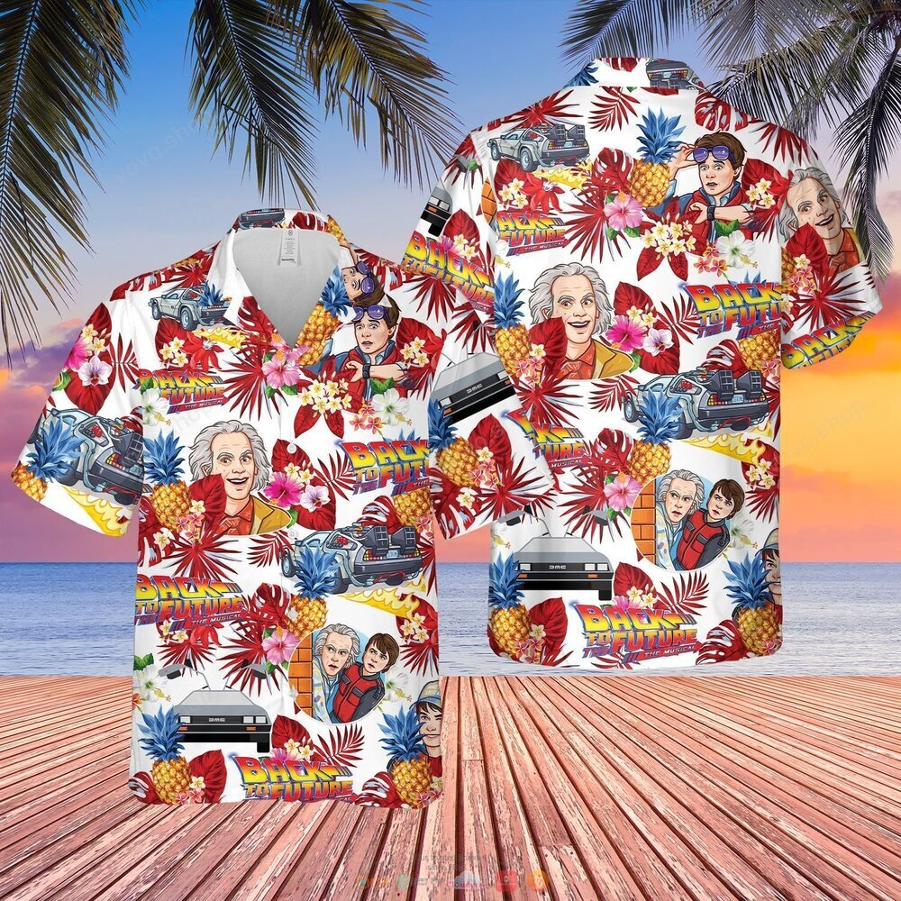 Back to the Future The Musical Hawaiian Shirt shorts