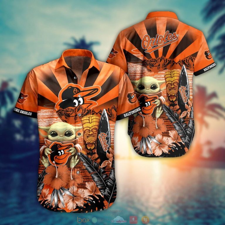 Baltimore Orioles MLB Baby Yoda Hawaiian Shirt Shorts