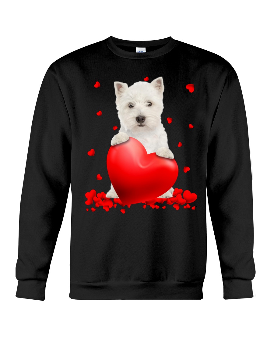 BjRaKoon West Highland White Terrier Valentine Hearts shirt hoodie 7