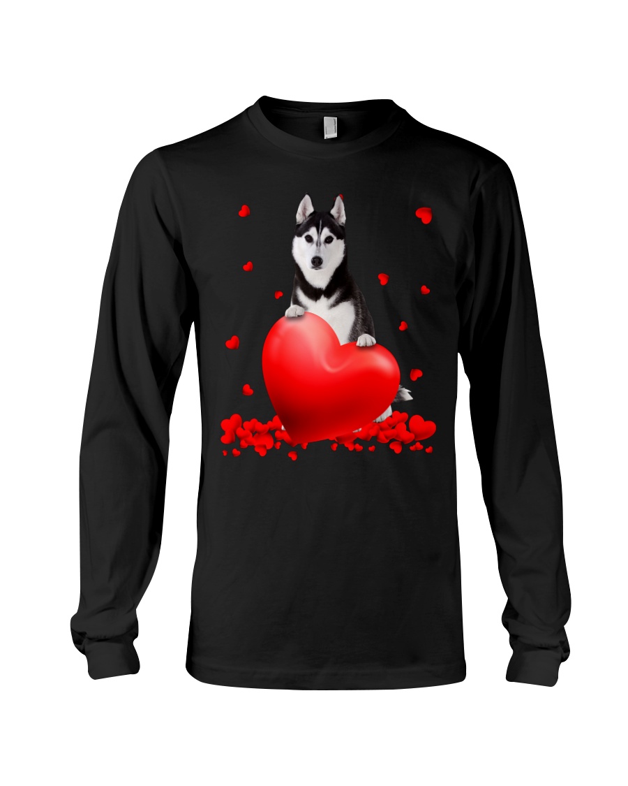 Black Husky Valentine Hearts shirt hoodie 10