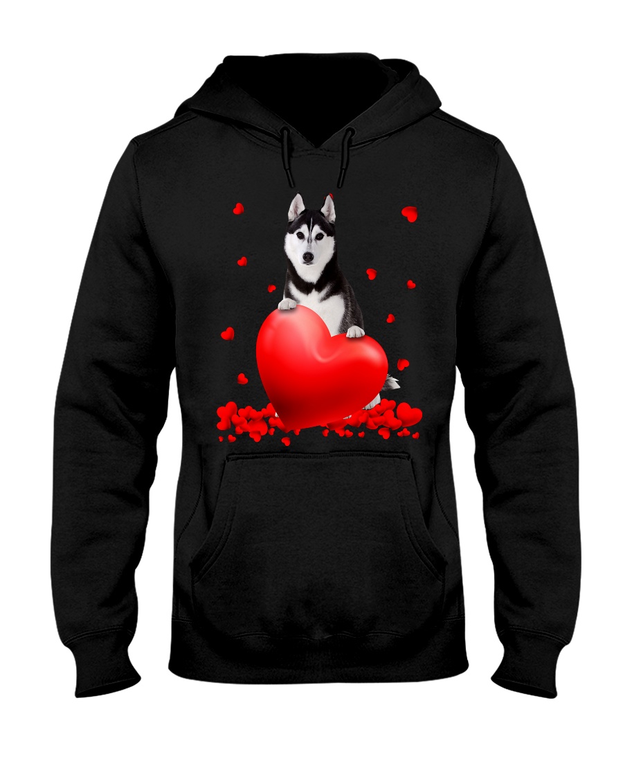Black Husky Valentine Hearts shirt hoodie 4