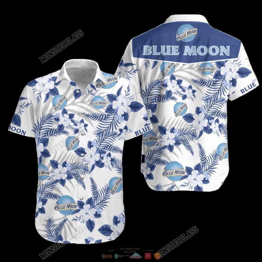 Blue Moon Tropical Plant Hawaiian Shirt Shorts
