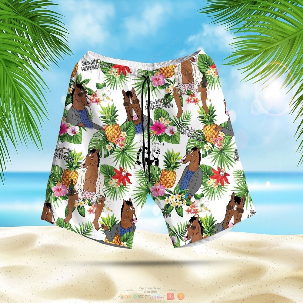 BoJack Horseman pineapple Hawaiian Shirt shorts 1