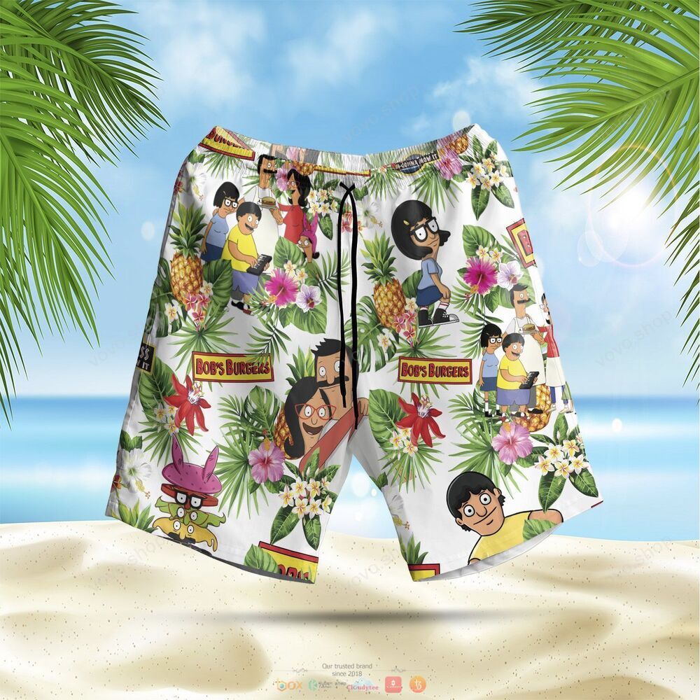 Bobs Burgers pineapple Hawaiian Shirt shorts 1 2
