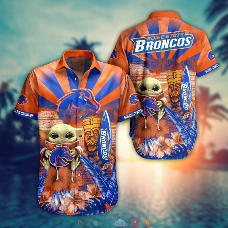 Boise State Broncos NCAA Baby Yoda Hawaiian Shirt Shorts