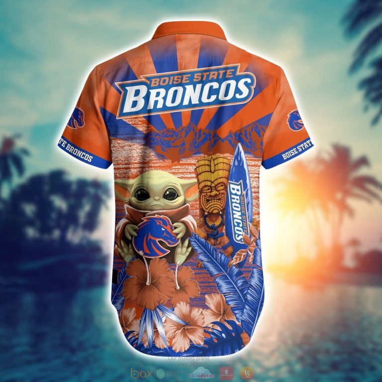 Boise State Broncos NCAA Baby Yoda Hawaiian Shirt Shorts 1 2