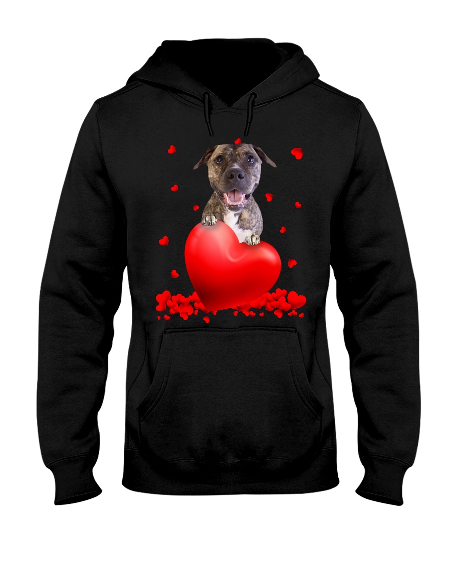 Brindle Pitbull Valentine Hearts shirt hoodie 4