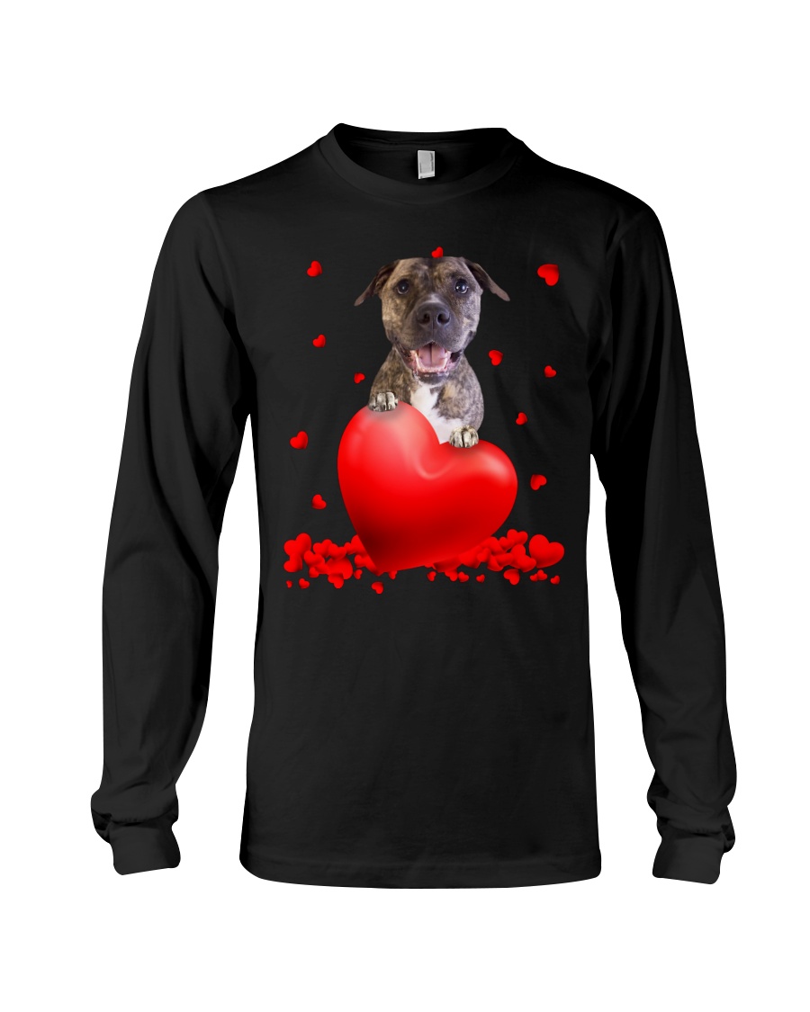 Brindle Pitbull Valentine Hearts shirt hoodie 8