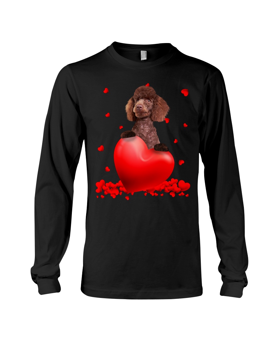 Brown Miniature Poodle Valentine Hearts shirt hoodie 8