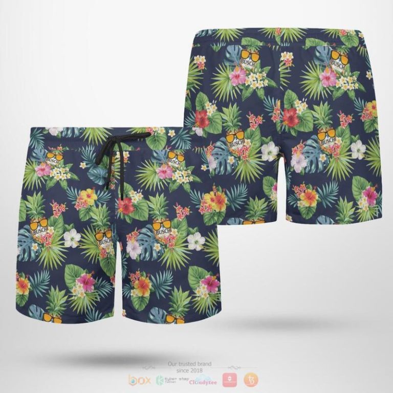 Busch Beer Tropical Navy Beach Short