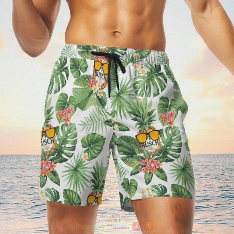 Busch Beer Tropical Plant Beach Short 1 2