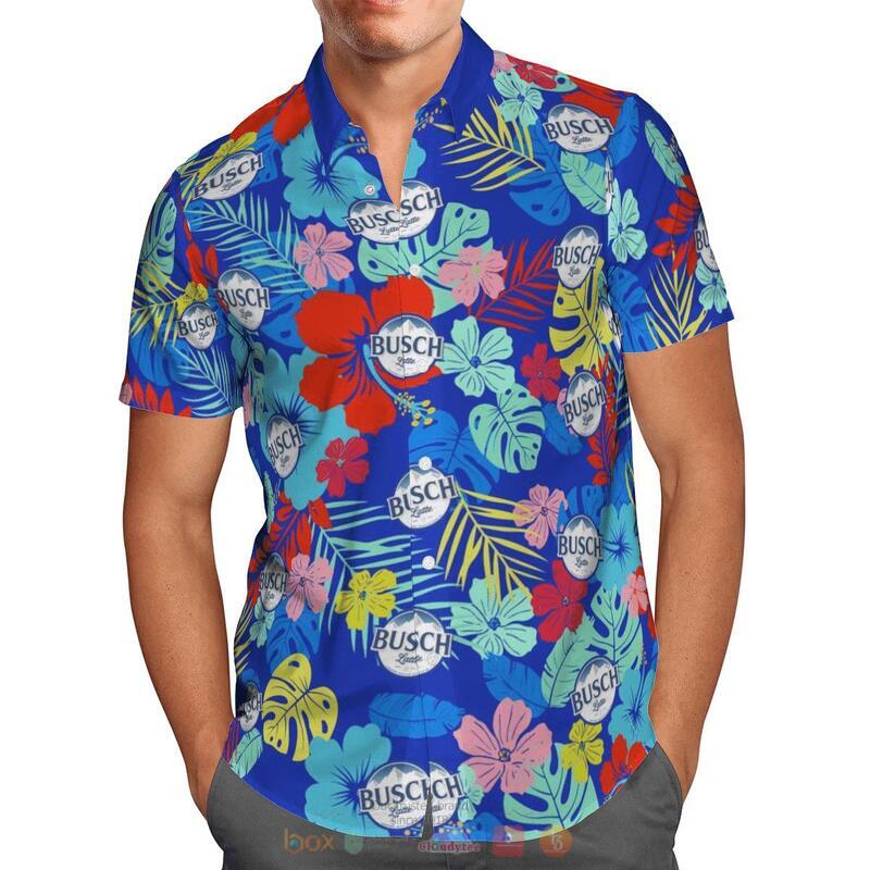 Busch Latte Hibiscus Hawaiian Shirt 1