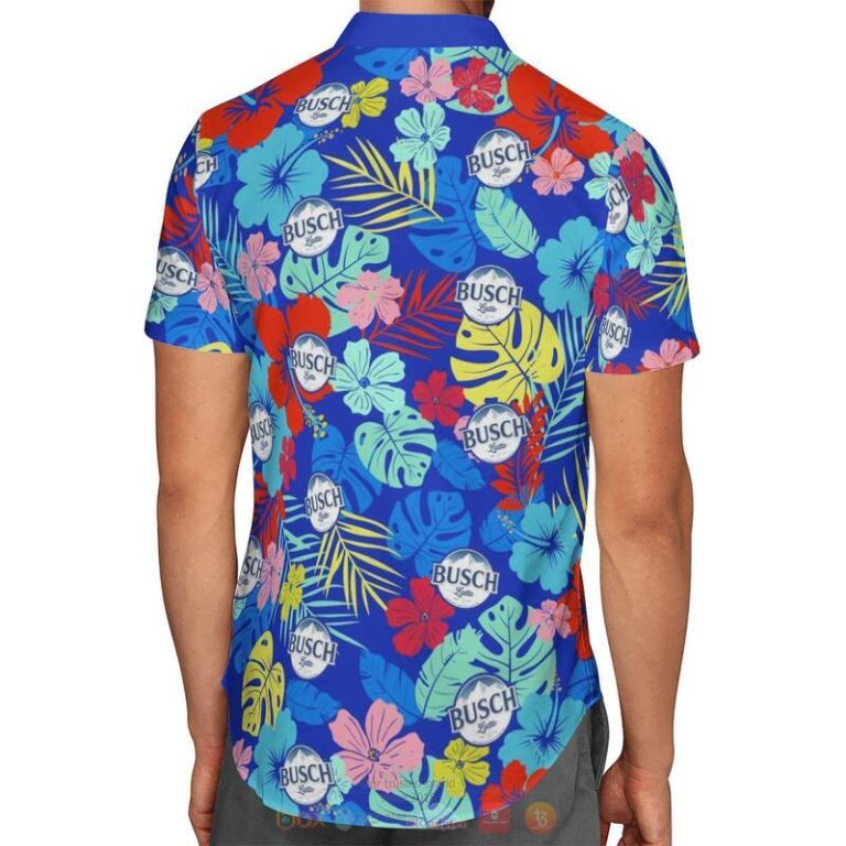 Busch Latte Hibiscus Hawaiian Shirt 1 2