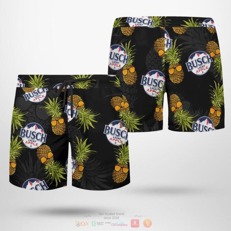 Busch Light Apple Pineapple Black Beach Short