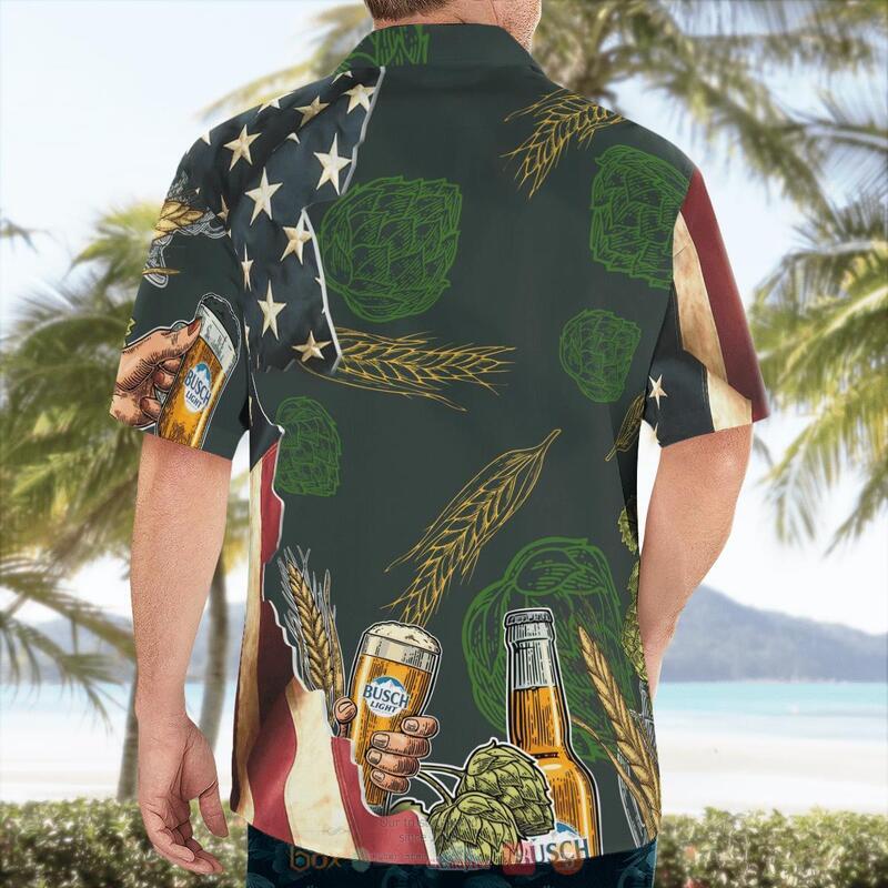 Busch Light Beer Skull Atiso Hawaiian Shirt 1 2 3