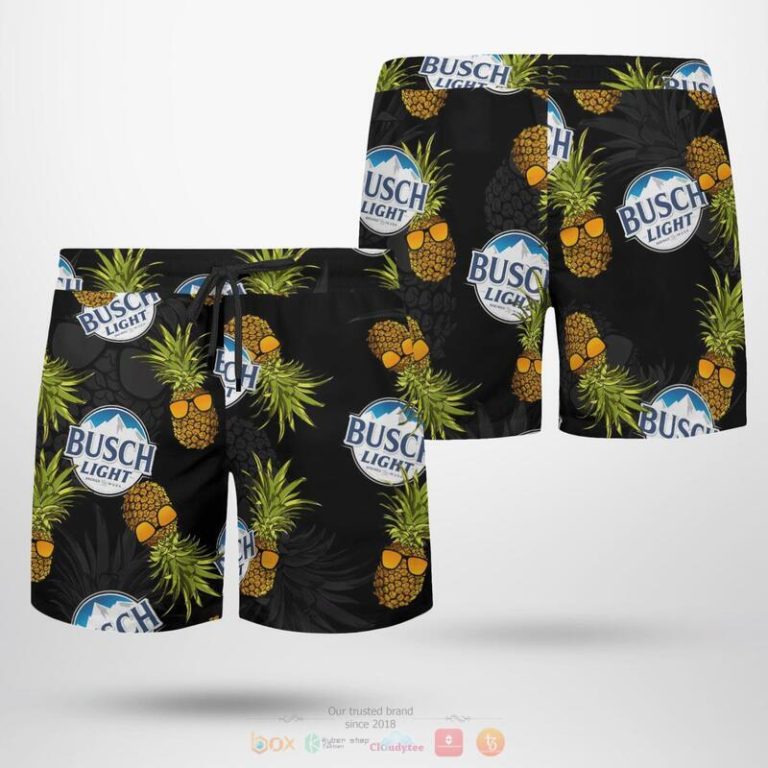 Busch Light Pineapple Black Beach Short