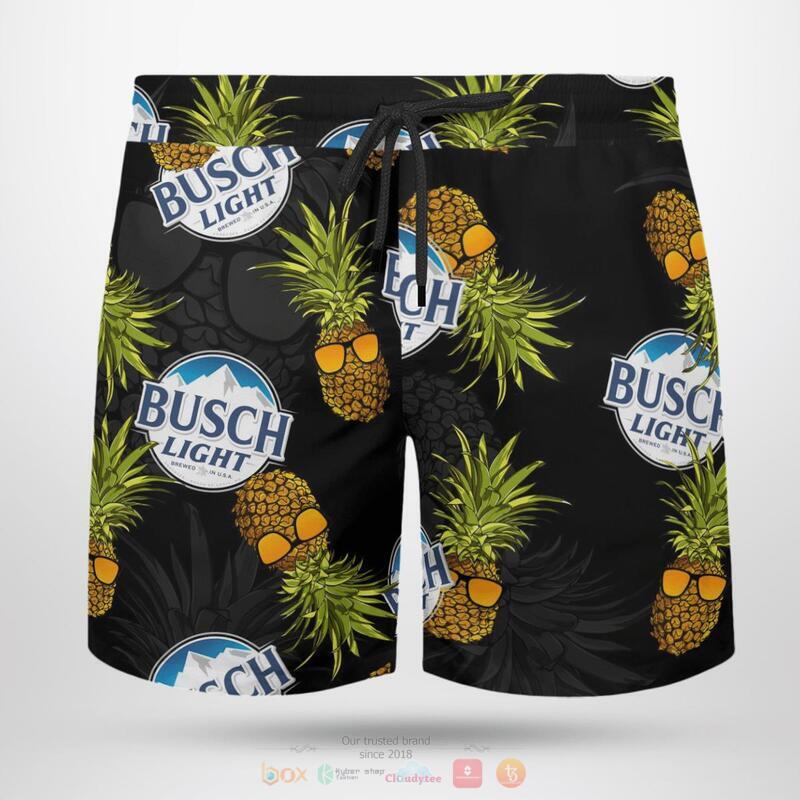Busch Light Pineapple Black Beach Short 1 2 3 4 5
