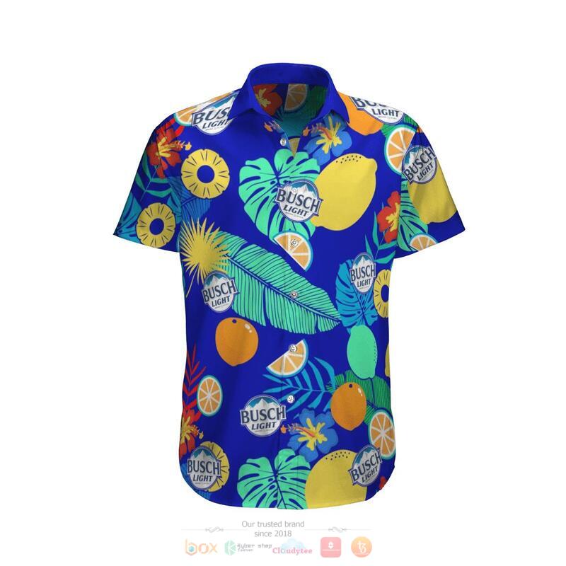 Busch Light Tropical Blue Hawaiian Shirt