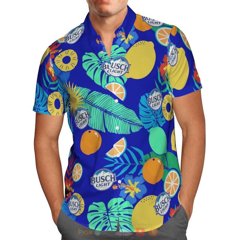 Busch Light Tropical Blue Hawaiian Shirt 1