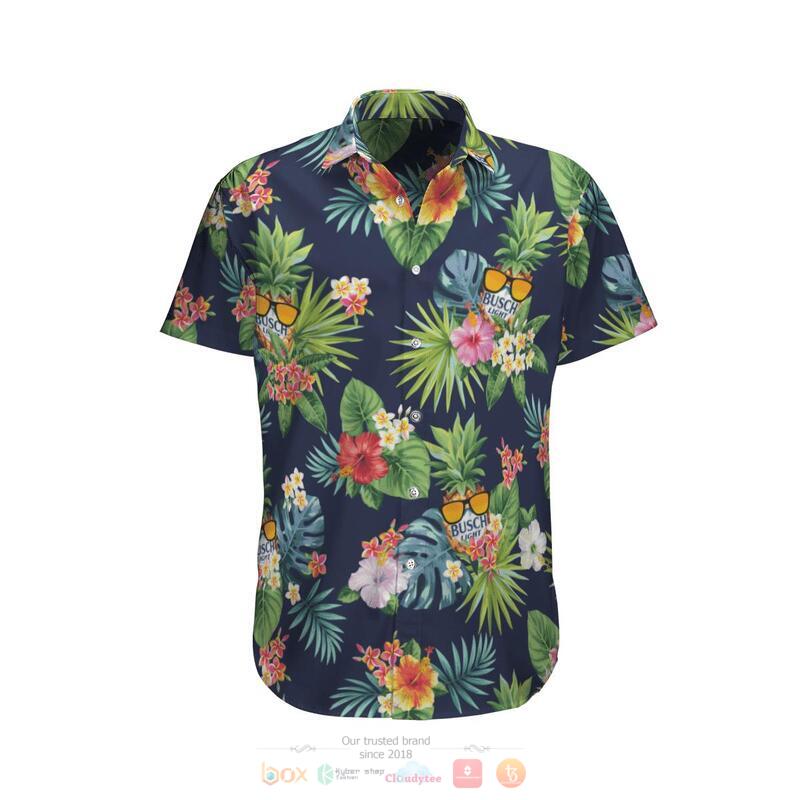 Busch Light Tropical Plant Hawaiian Shirt