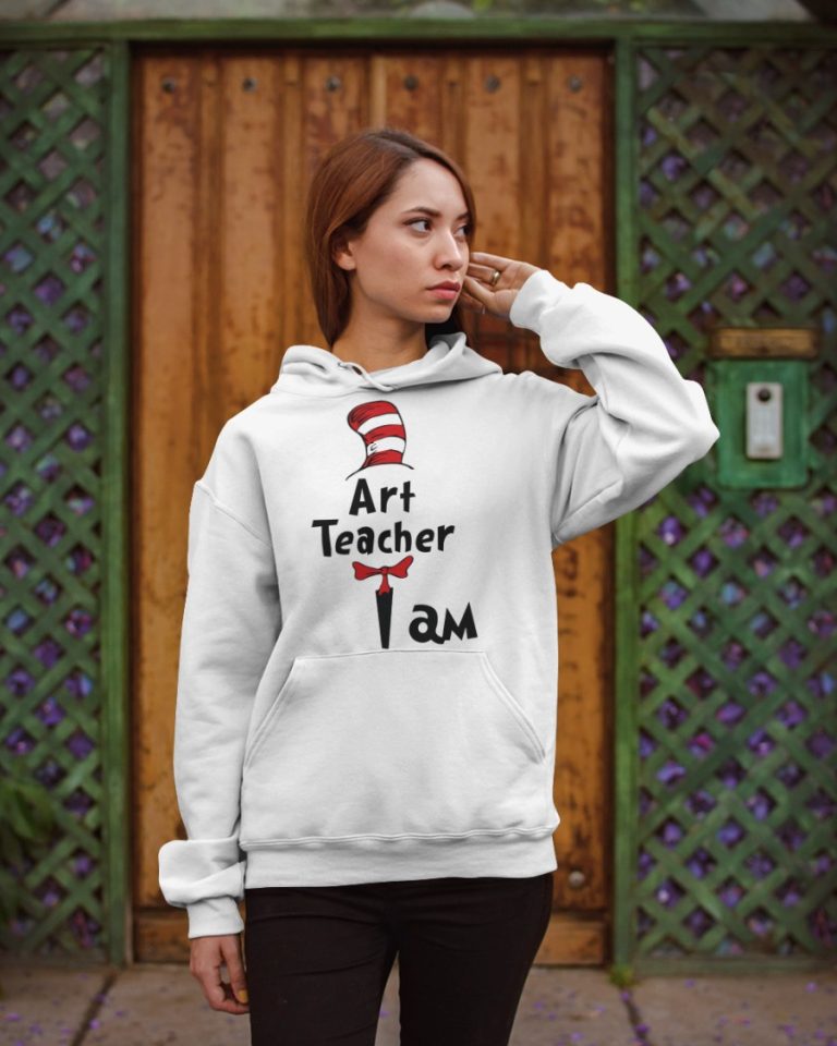 Cat in the hat I am Art Teacher shirt hoodie 8