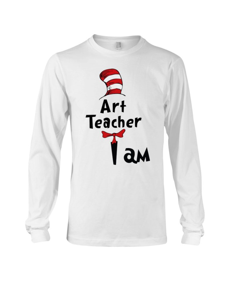 Cat in the hat I am Art Teacher shirt hoodie 9