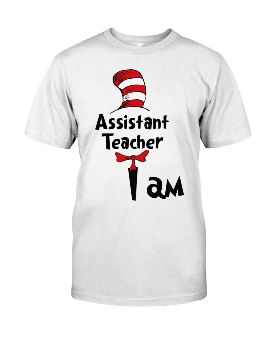 Cat in the hat I am Assistant Teacher shirt hoodie 1