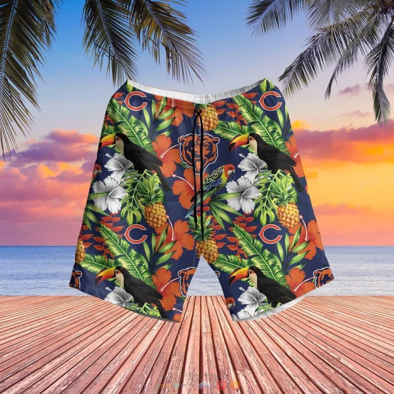 Chicago Bears NFL Hawaiian Shirt shorts 1 2