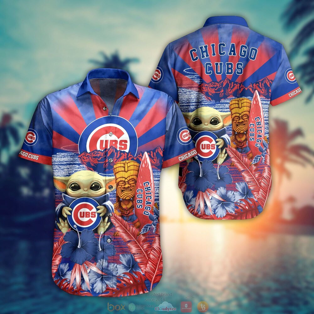 Chicago Cubs MLB Baby Yoda Hawaiian Shirt Shorts