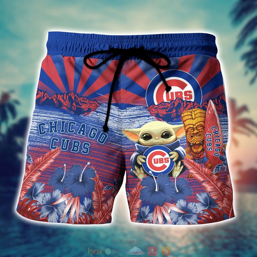Chicago Cubs MLB Baby Yoda Hawaiian Shirt Shorts 1 2 3