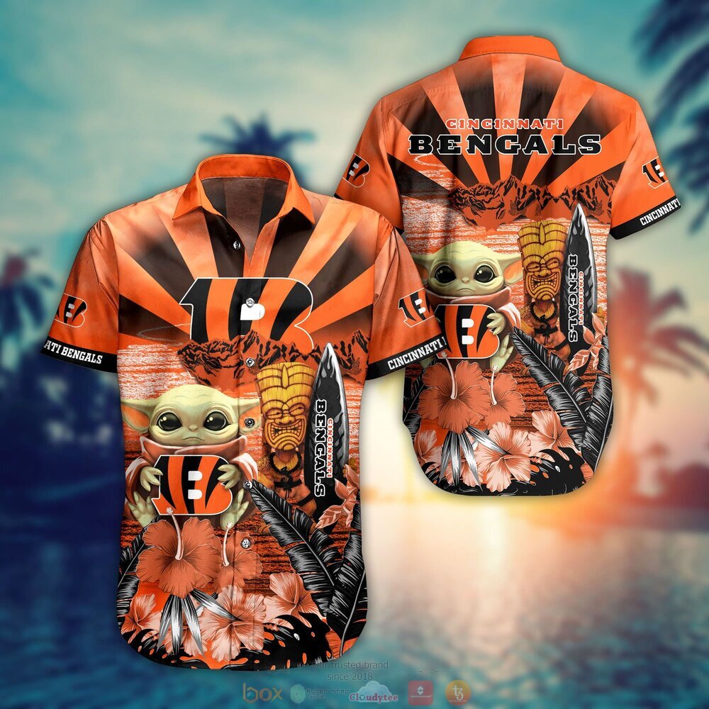 Cincinnati Bengals NFL Baby Yoda Hawaiian Shirt Shorts