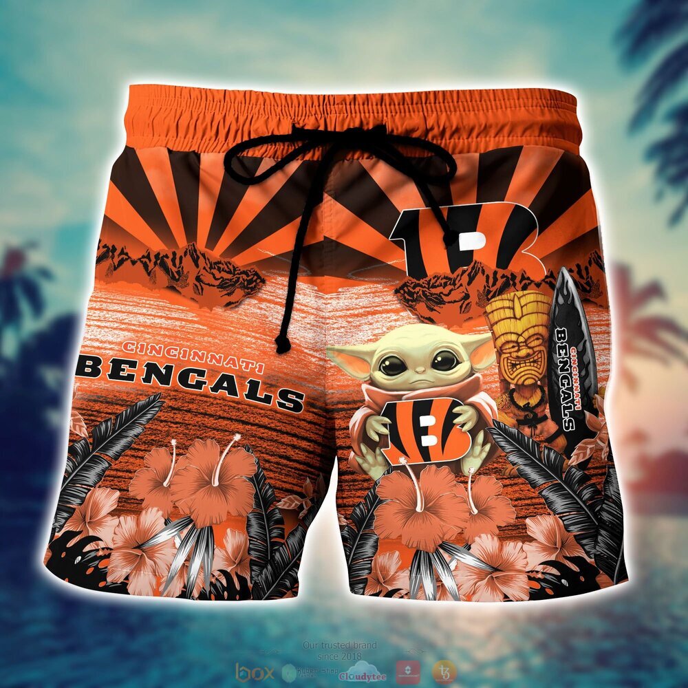 Cincinnati Bengals NFL Baby Yoda Hawaiian Shirt Shorts 1 2 3