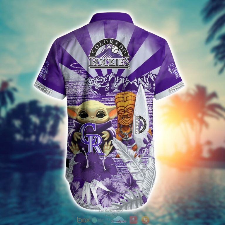 Colorado Rockies MLB Baby Yoda Hawaiian Shirt Shorts 1 2