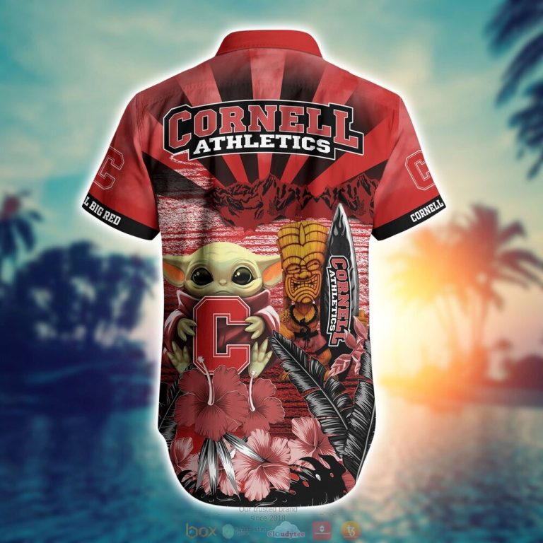 Cornell Big Red NCAA Baby Yoda Hawaiian Shirt Shorts 1 2