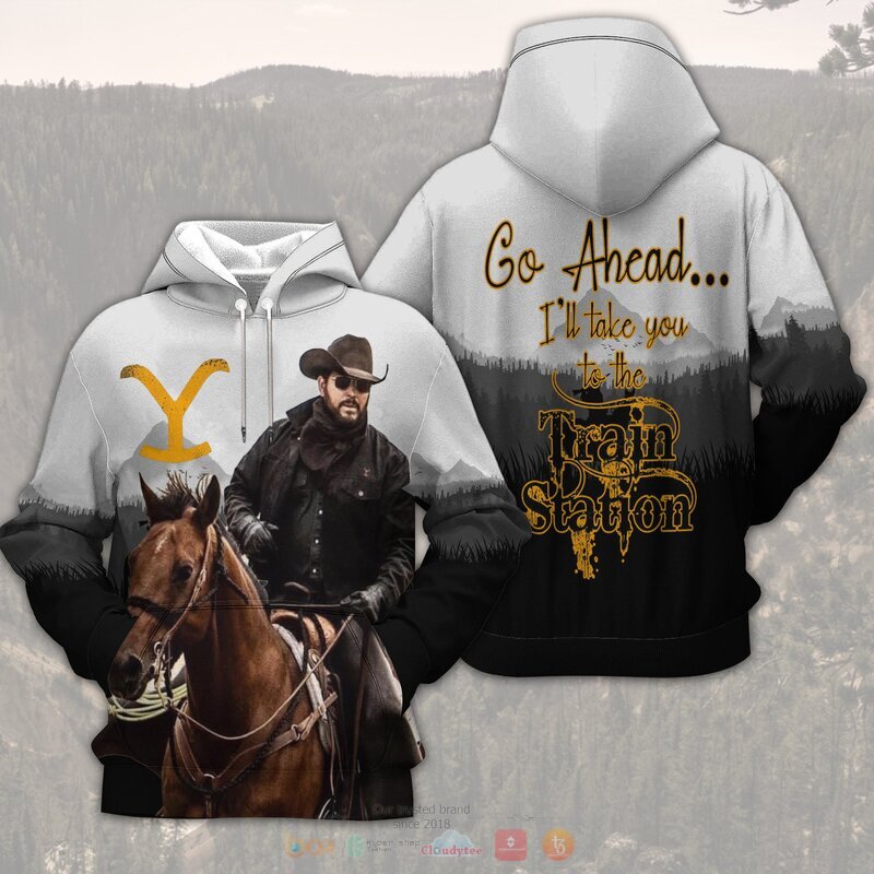 Cowboy Wheeler Go ahead Ill take you to the Train Station 3d hoodie