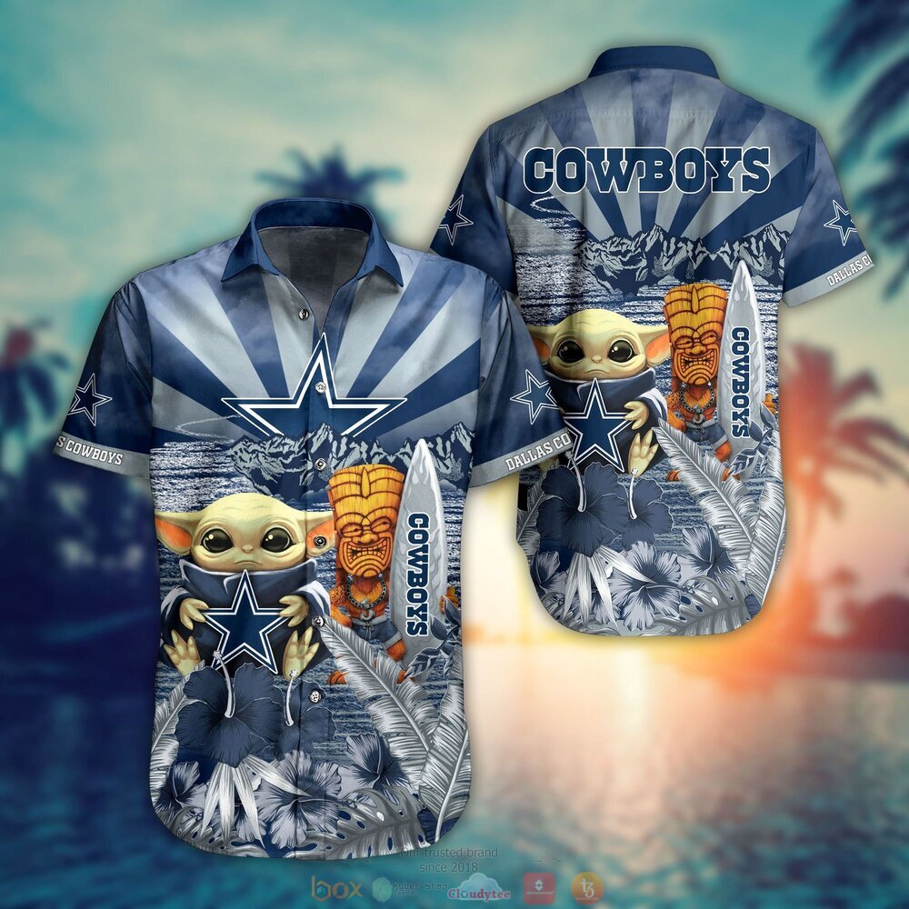 Dallas Cowboys NFL Baby Yoda Hawaiian Shirt Shorts