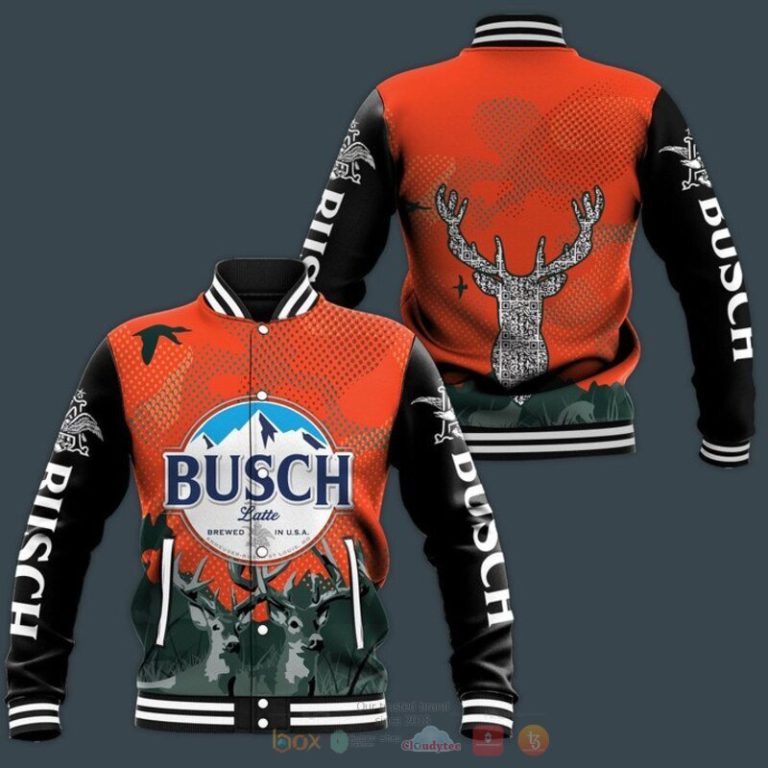 Deer busch latte beer baseball jacket