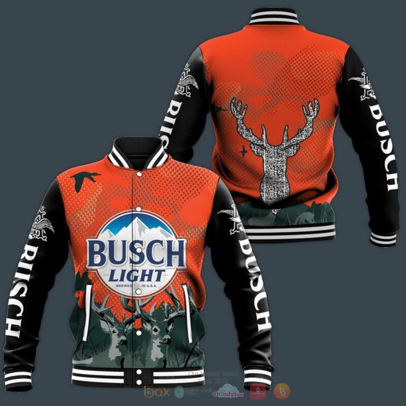Deer busch light beer baseball jacket