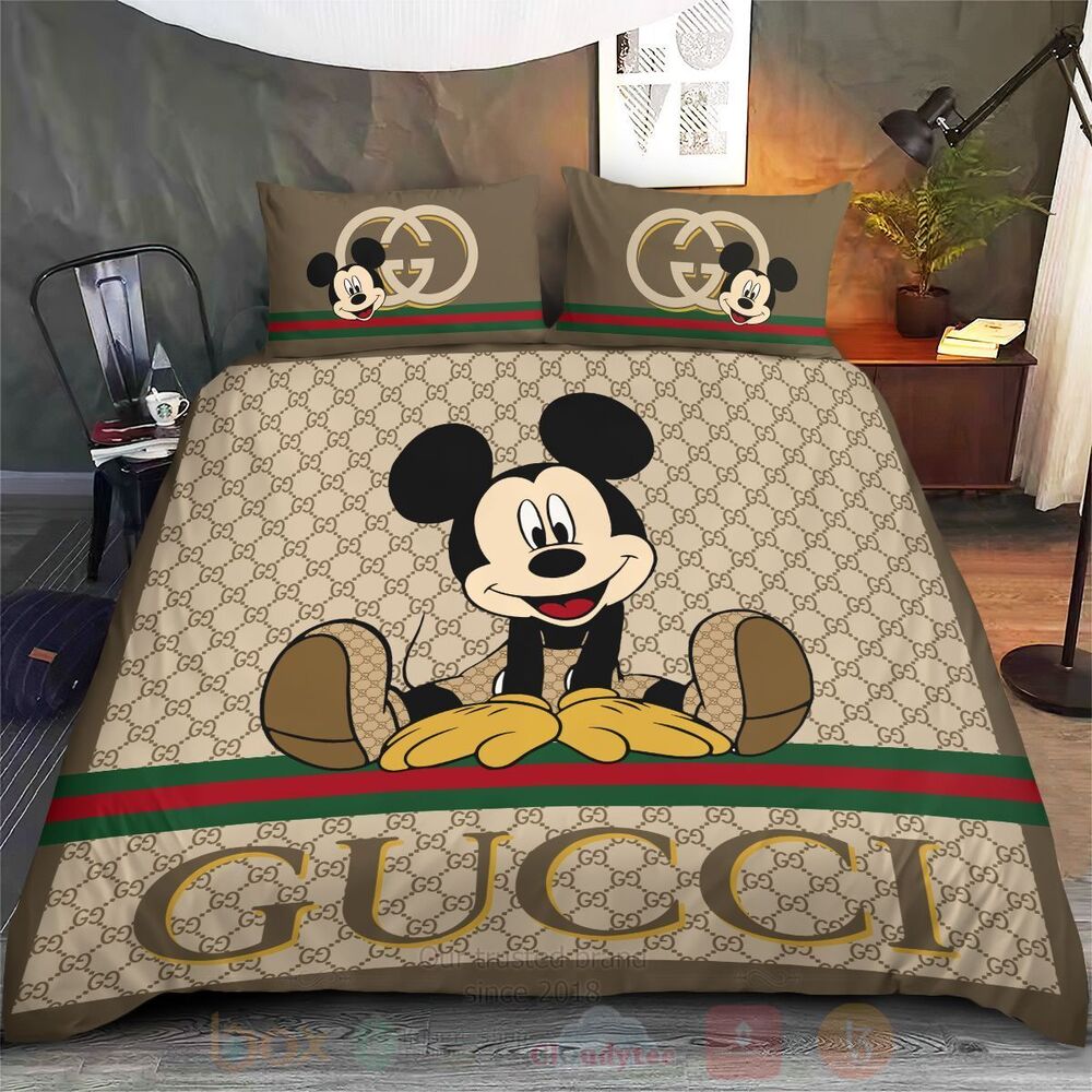 Disney Mickey Mouse Gucci Quilt Bedding Set