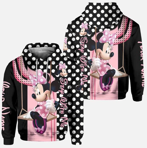 Disney Minnie Mouse Pink Custom Name 3D Hoodie