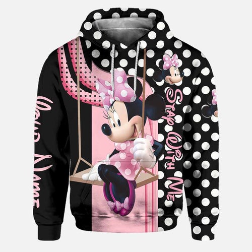 Disney Minnie Mouse Pink Custom Name 3D Hoodie 1