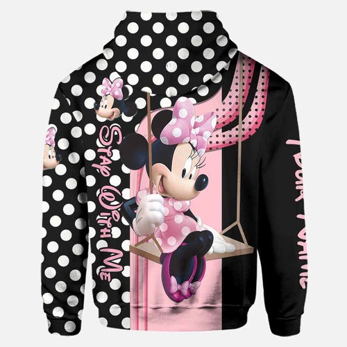 Disney Minnie Mouse Pink Custom Name 3D Hoodie 1 2