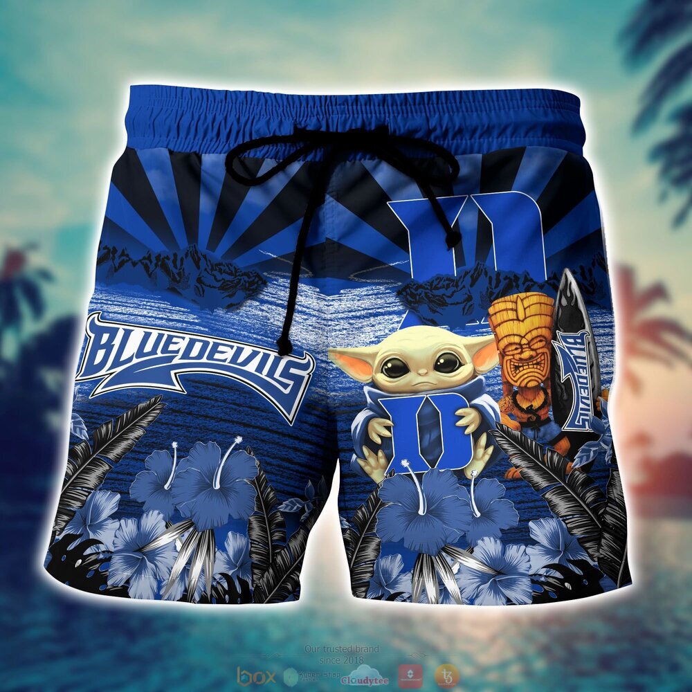 Duke Blue Devils NCAA Baby Yoda Hawaiian Shirt Shorts 1 2 3