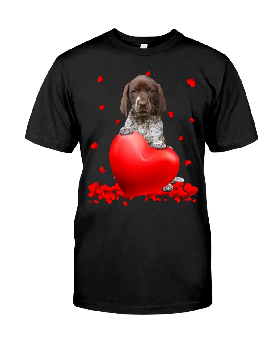 EcNENGbX German Shorthaired Pointer Valentine Hearts shirt hoodie 1