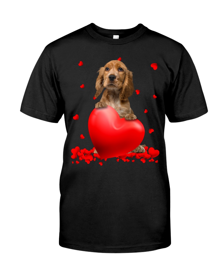 English Cocker Spaniel Valentine Hearts shirt hoodie 1
