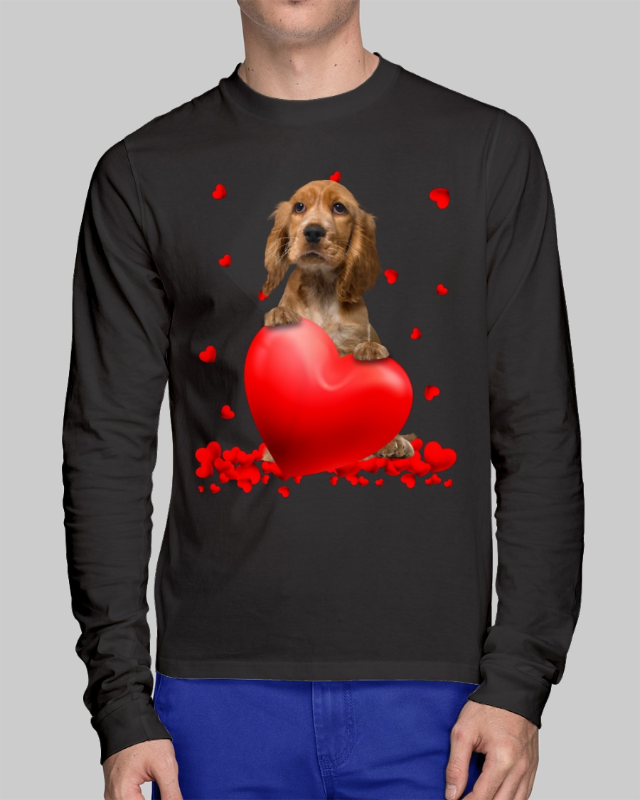 English Cocker Spaniel Valentine Hearts shirt hoodie 10