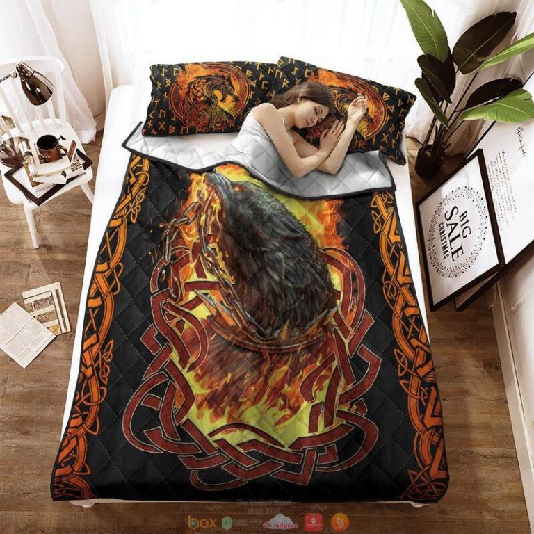 Fenrir was bound Fire Quilt Bedding Set 1 2