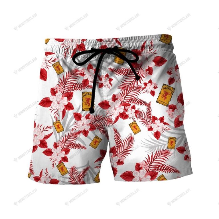 Fireball Whisky Hawaiian Shirt Short 1