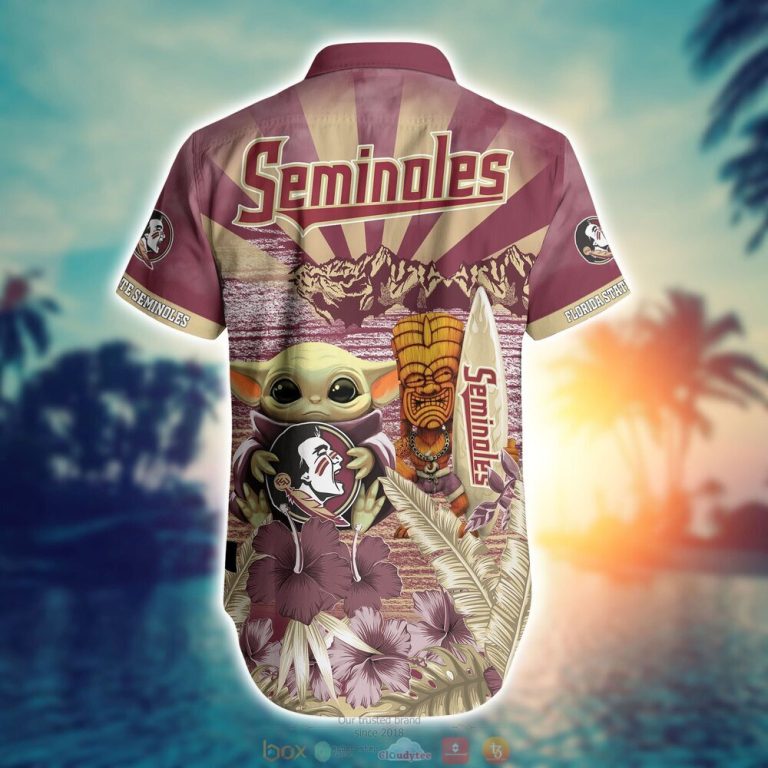 Florida State Seminoles NCAA Baby Yoda Hawaiian Shirt Shorts 1 2